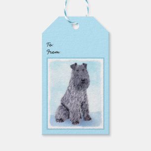 Kerry Blue Terrier Painting Cute Original Dog Art Gift Tags