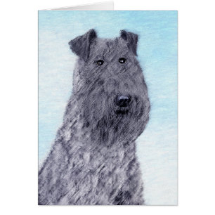 Kerry Blue Terrier Peinture Cute Original Dog Art