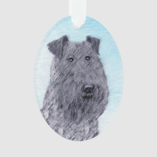 Kerry Blue Terrier peinture mignonne Chien d'origi