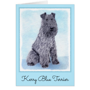 Kerry Blue Terrier peinture mignonne Chien d'origi