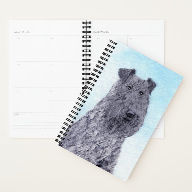 Kerry Blue Terrier peinture mignonne Chien d'origi (Devant avec enveloppe)