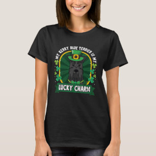 Kerry Blue Terrier St Patricks Lucky Charm Mom Dad T-Shirt