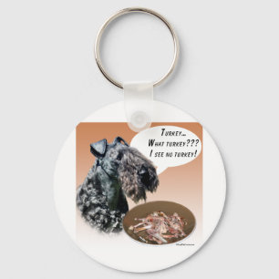 Kerry Blue Terrier Turkey Keychain