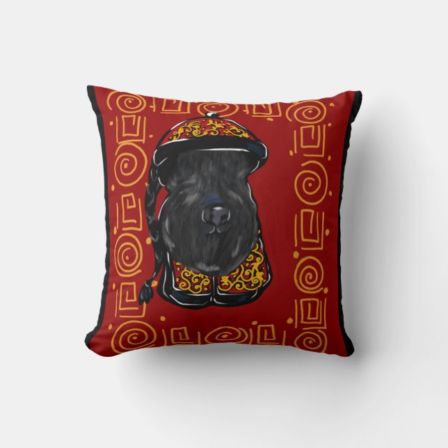 Kerry Blue Terrier - Year of the Dog Throw Pillow (Front)