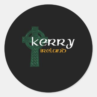 Kerry Ireland County Celtic Gaelic Football And Hu Classic Round Sticker