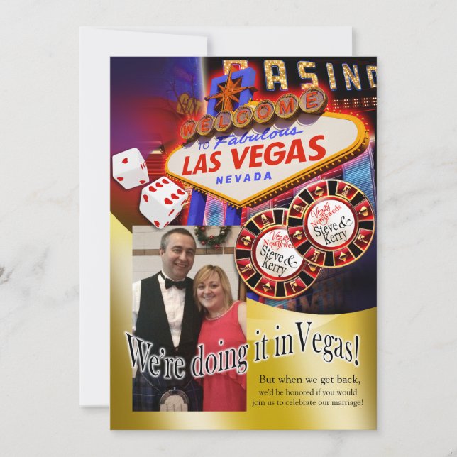 Kerry Vegas Reception (contact me 2 personalize) Invitation (Front)