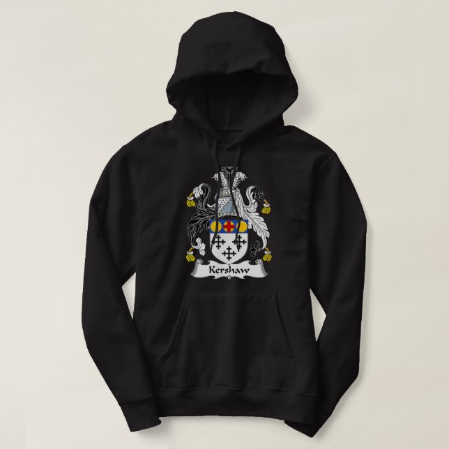 Kershaw Coat of Arms  Family Crest  Hoodie (Design Front)