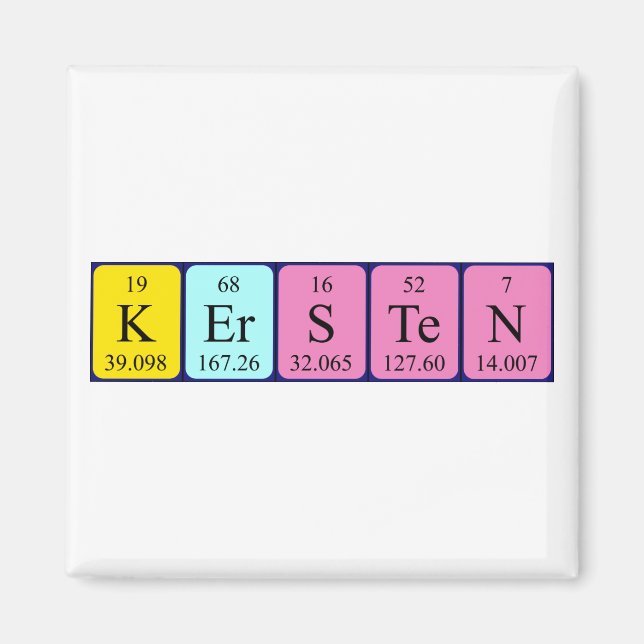 Kersten periodic table name magnet (Front)