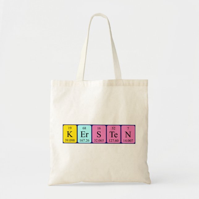 Kersten periodic table name tote bag (Front)
