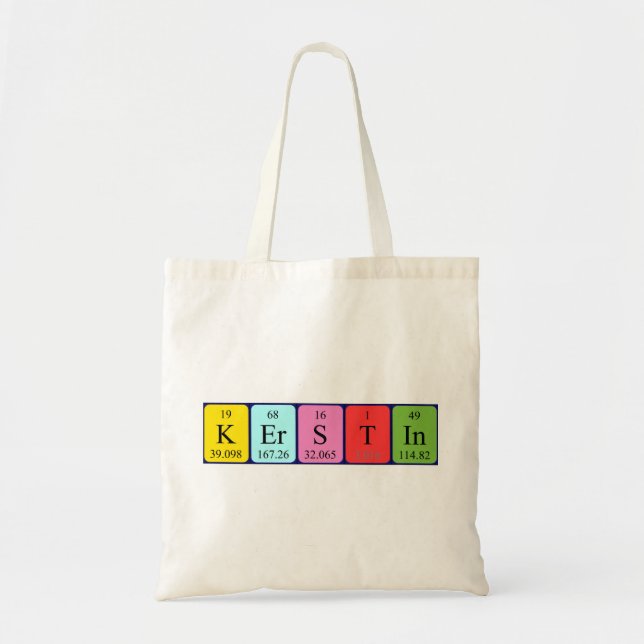 Kerstin periodic table name tote bag (Front)