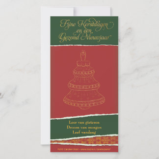 Kerstkaart met kerstboom holiday card