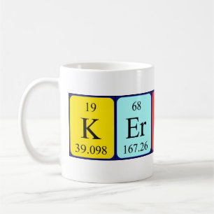 Kerttu periodic table name mug