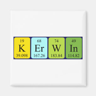 Kerwin periodic table name magnet