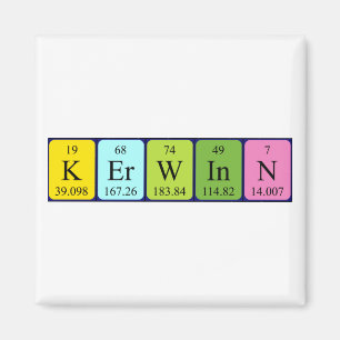 Kerwinn periodic table name magnet