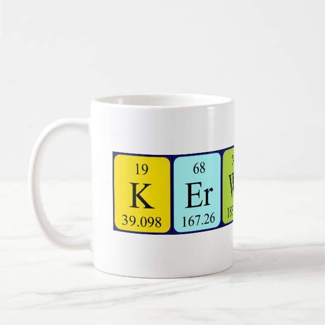 Kerwinn periodic table name mug (Left)