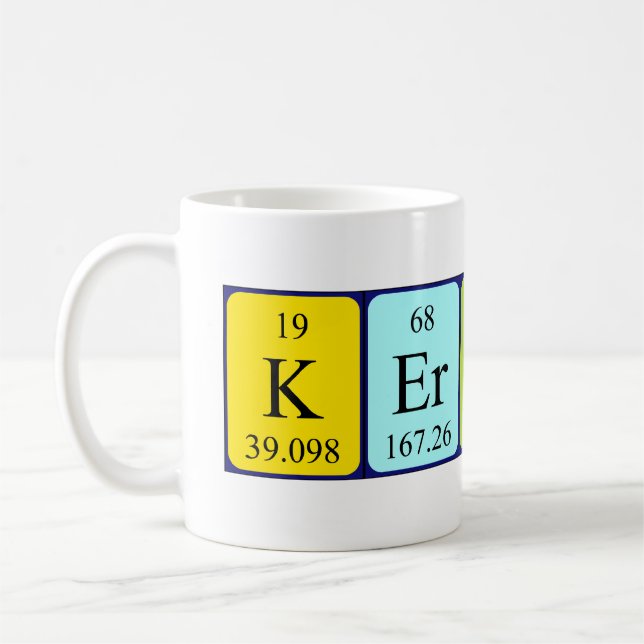 Kerwyn periodic table name mug (Left)