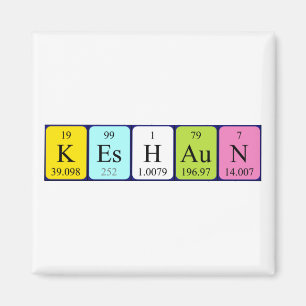 Keshaun periodic table name magnet