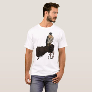 Kestrel on Glove Illustration T-Shirt
