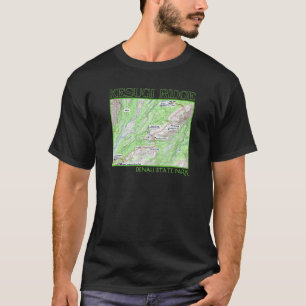 Kesugi Ridge Hiking Map Denali State Park Alaska S T-Shirt