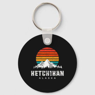 Ketchikan Alaska Mountain Scene Skiing And Hiking Keychain