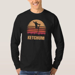Ketchum Idaho Skier Vintage Id Skiing 80s Retro Sk T-Shirt