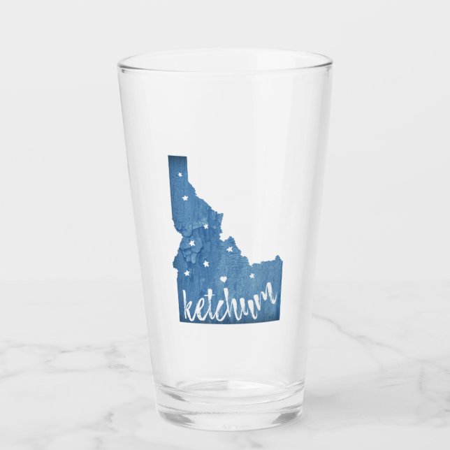 Ketchum Idaho Wood Grain Glass (Front)