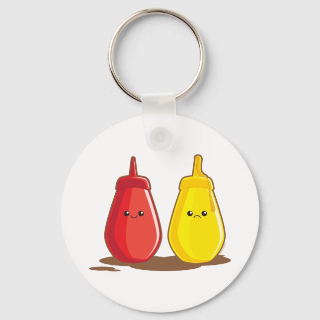 Ketchup and Mustard Keychain (Front)