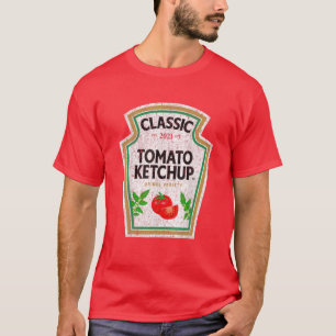 Ketchup Costume Condiments Couples Group Halloween T-Shirt