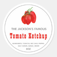 Ketchup de tomate maison | Étiquette de sauce