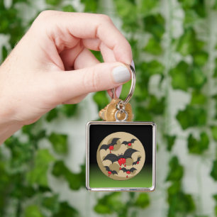 Ketchup Eater Vampire Bats Keychain