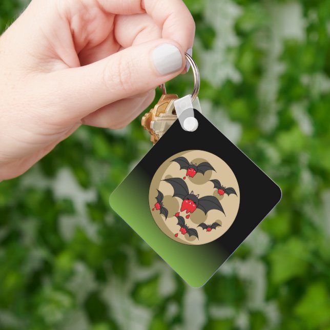 Ketchup Eater Vampire Bats Keychain (Hand)