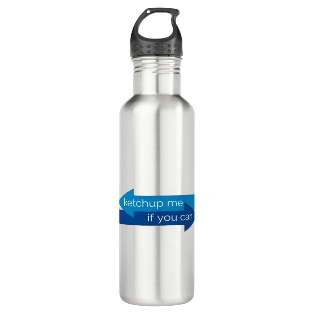Ketchup me if you can movie pun/joke 710 ml water bottle (Front)
