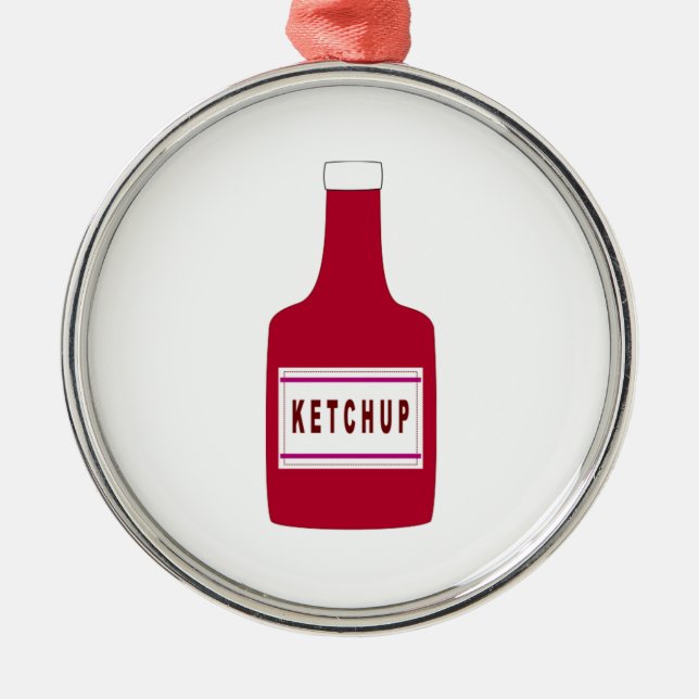 Ketchup Metal Ornament (Front)