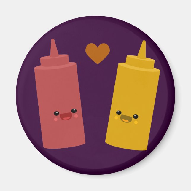 Ketchup & Mustard Friends Magnet (Front)