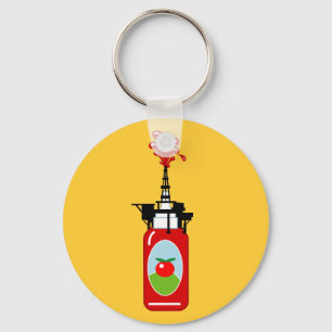 Ketchup Oil Rig Keychain
