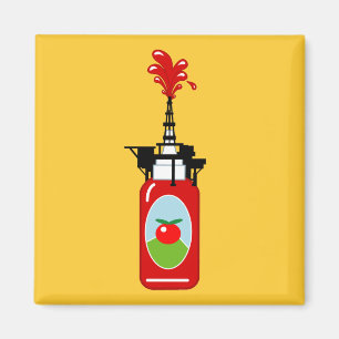 Ketchup Oil Rig Magnet
