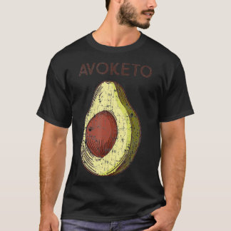 Keto Diet Avoketo Avocado Gift Dark  T-Shirt