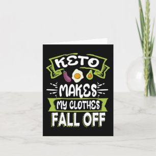 Keto Diet Low-Carb Ketogenic Ketosis Clothes Fall Card