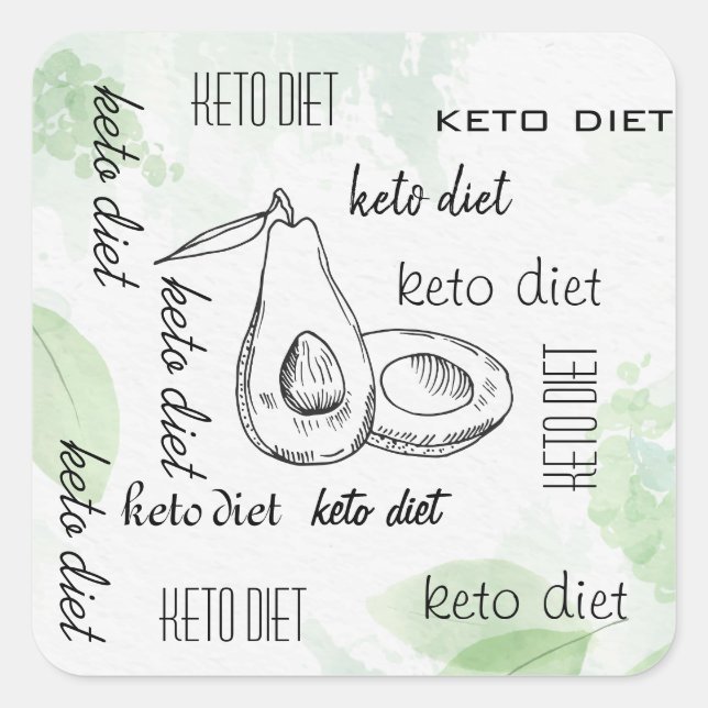 keto diet   square sticker (Front)