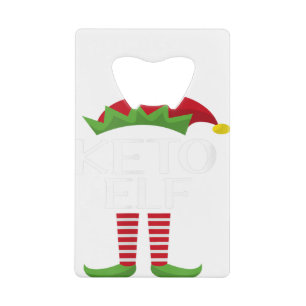 Keto Elf Family Matching Group Christmas Party Paj Credit Card Bottle Opener