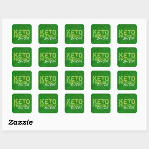 Keto Friendly Low Carb Square Sticker