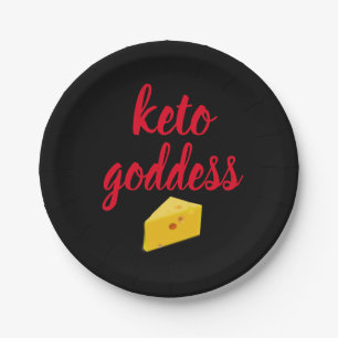 Keto Goddess Cheese Slice Paper Plate