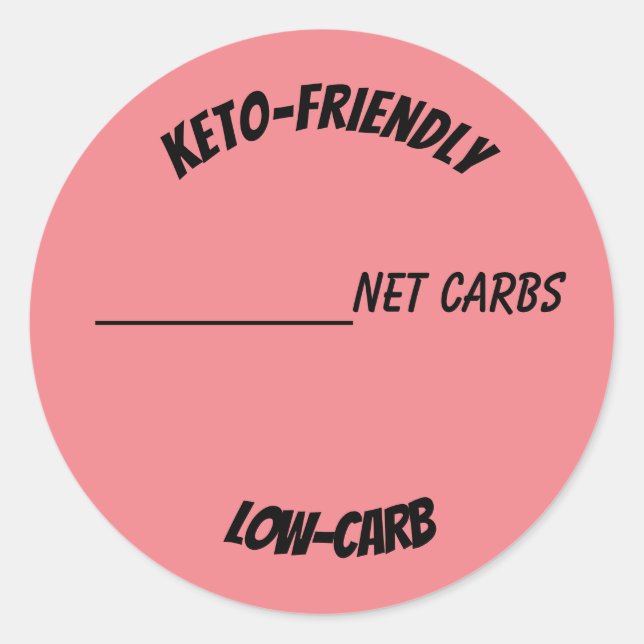 Keto Low Carb friendly label home bakery baker (Front)