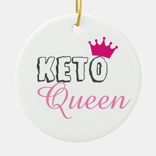 Keto Queen Ceramic Ornament (Front)