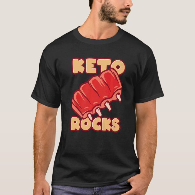 Keto Rocks Grilled Spare Ribs   T-Shirt (Front)