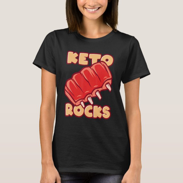 Keto Rocks Grilled Spare Ribs T-Shirt (Front)