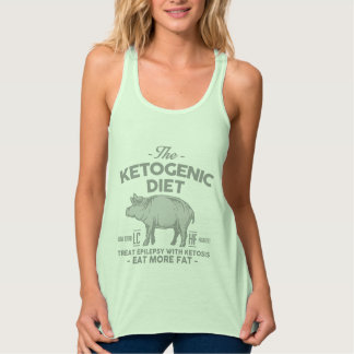 KETOGENIC DIET: Ketones Treat Epilepsy, Grey Pig Tank Top