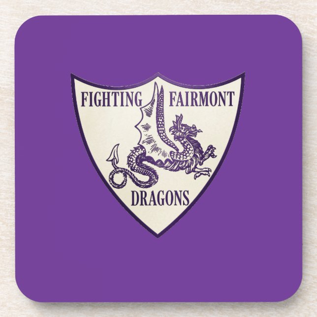 Kettering, Ohio Fighting Fairmont Dragons Logo Coaster (Front)