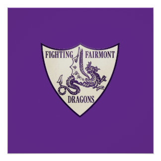 Kettering, Ohio Fighting Fairmont Dragons Logo Poster