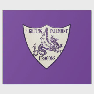 Kettering, Ohio Fighting Fairmont Dragons Logo Wrapping Paper